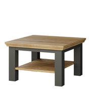 Pontypool Small Coffee Table with Shelf in Wolfram Grey and Mauvella Oak – image 3