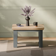 Pontypool Small Coffee Table with Shelf in Wolfram Grey and Mauvella Oak – image 6