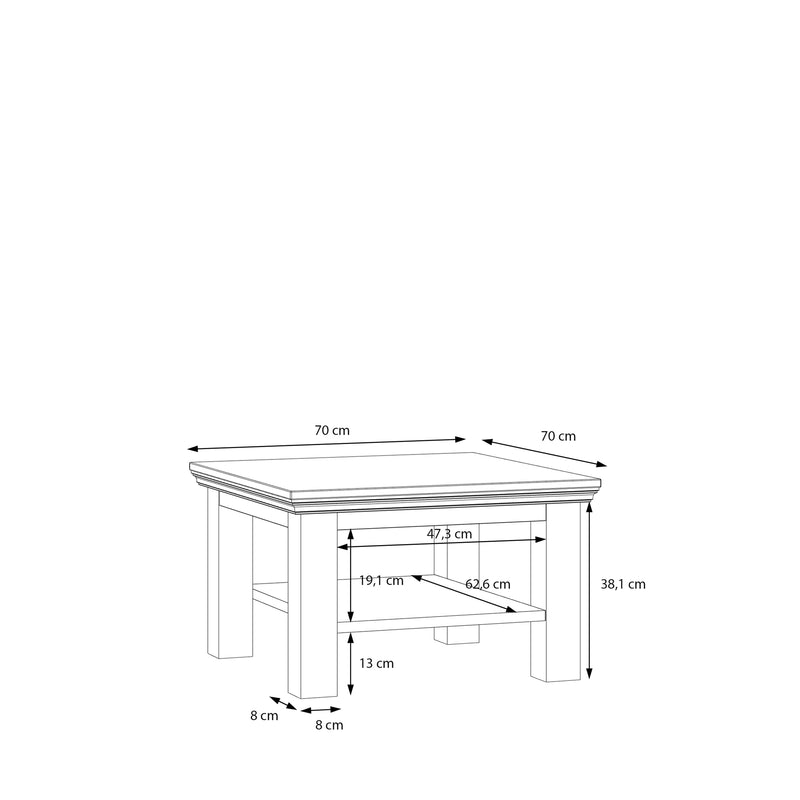 Pontypool Small Coffee Table with Shelf in Wolfram Grey and Mauvella Oak – image 8