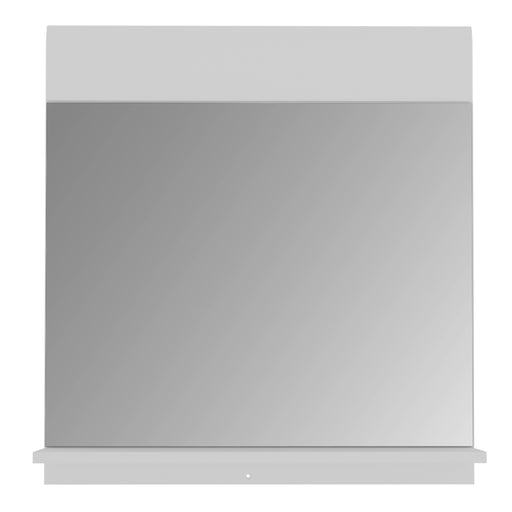 Ice Cave Mirror with Shelf in White with White High Gloss Front – image 2
