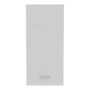 Ice Cave Hanging Storage Cupboard with 1 Door & Silver Handle in White with White Gloss Door – image 2