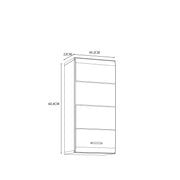 Ice Cave Hanging Storage Cupboard with 1 Door & Silver Handle in White with White Gloss Door – image 9