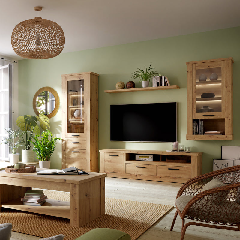 Corona 140cm Wall Shelf in Artisan Oak – image 4