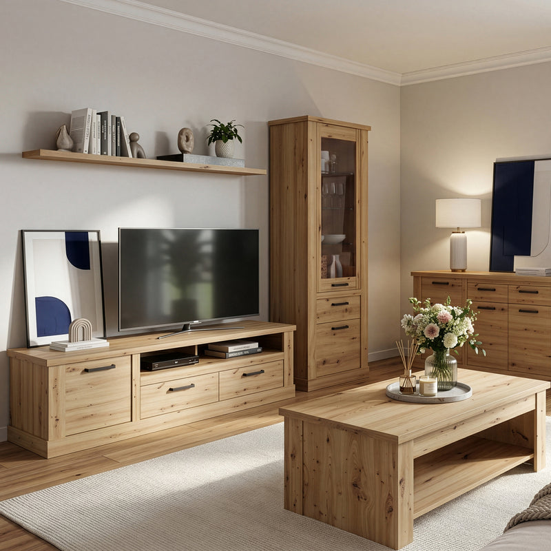 Corona 200cm Wall Shelf in Artisan Oak – image 4