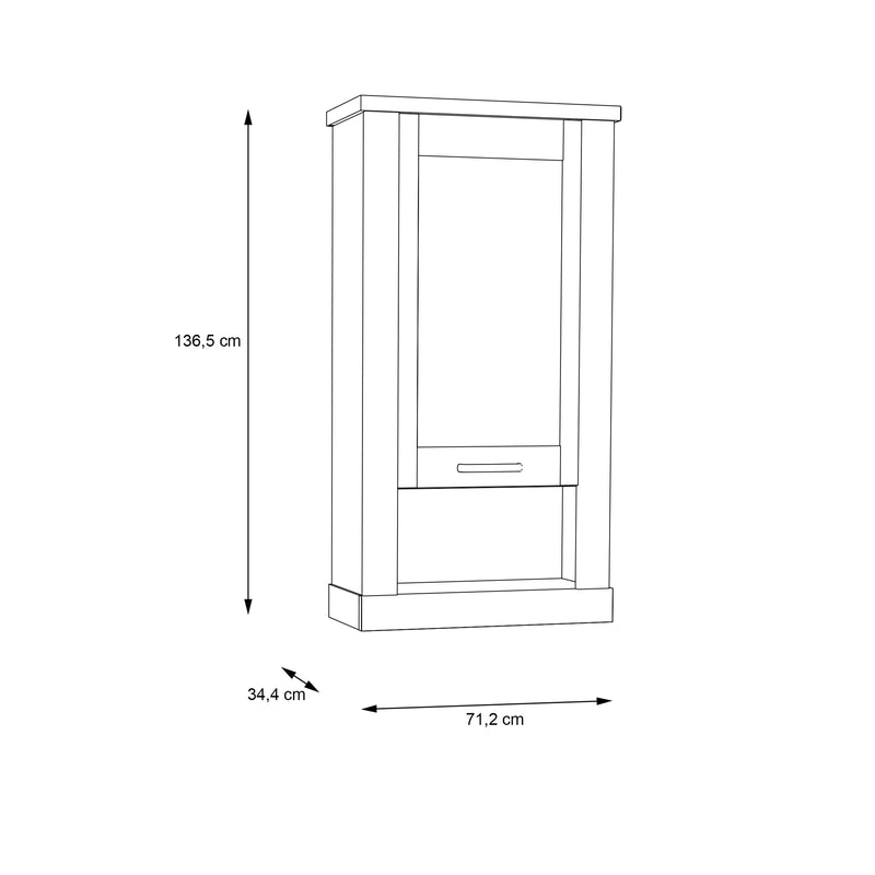 Corona Wall Display cabinet in Artisan Oak – image 10
