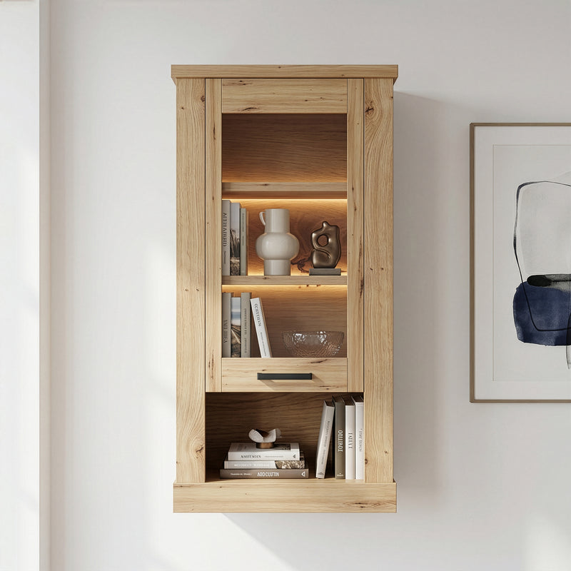 Corona Wall Display cabinet in Artisan Oak – image 6