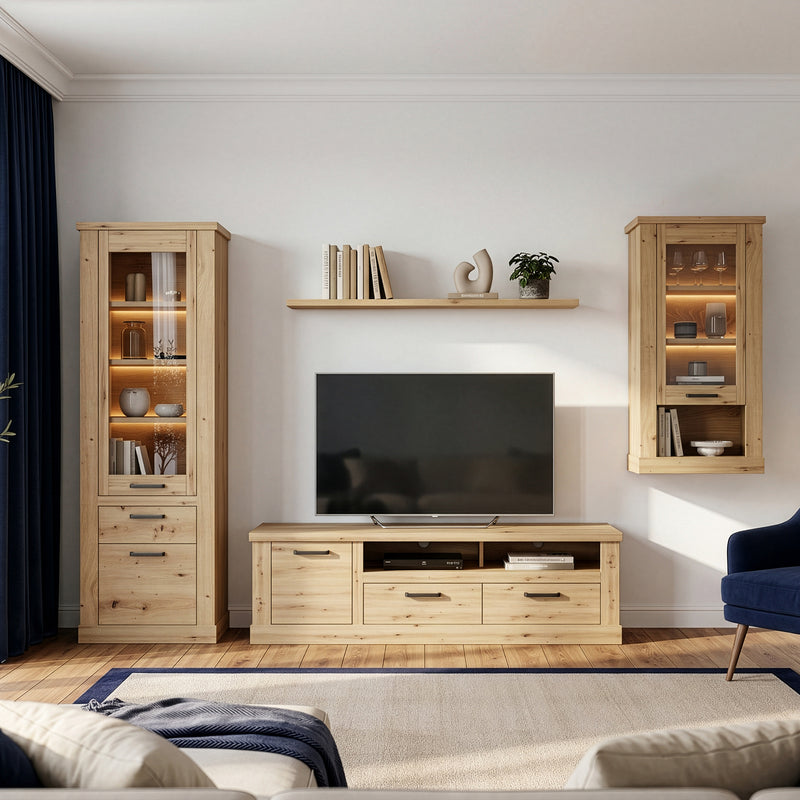 Corona Wall Display cabinet in Artisan Oak – image 8