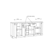 Corona 4 Door 2 Drawer Sideboard in Artisan Oak – image 10