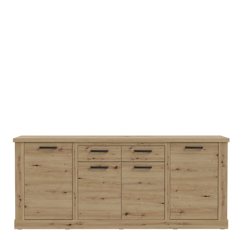 Corona 4 Door 2 Drawer Sideboard in Artisan Oak – image 2