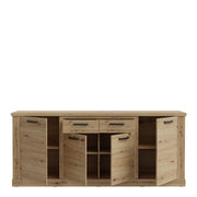Corona 4 Door 2 Drawer Sideboard in Artisan Oak – image 4