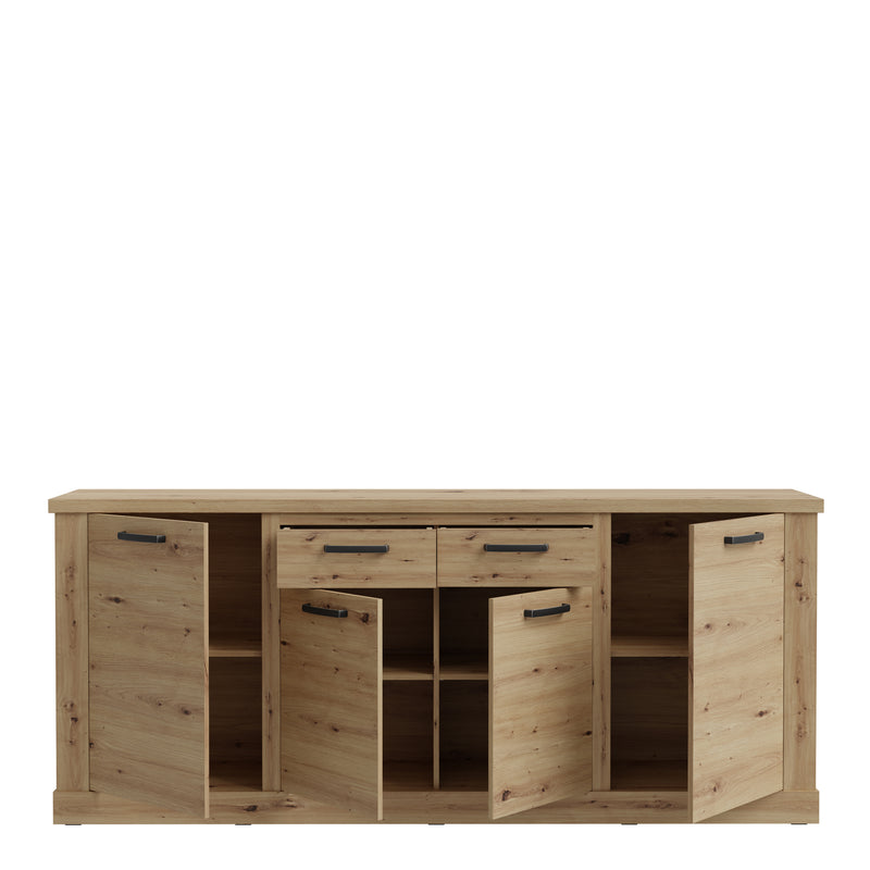 Corona 4 Door 2 Drawer Sideboard in Artisan Oak – image 4