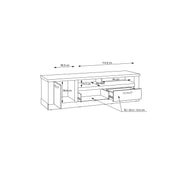 Corona 2 Drawer 1 Door Coffee TV Unit in Artisan Oak – image 11