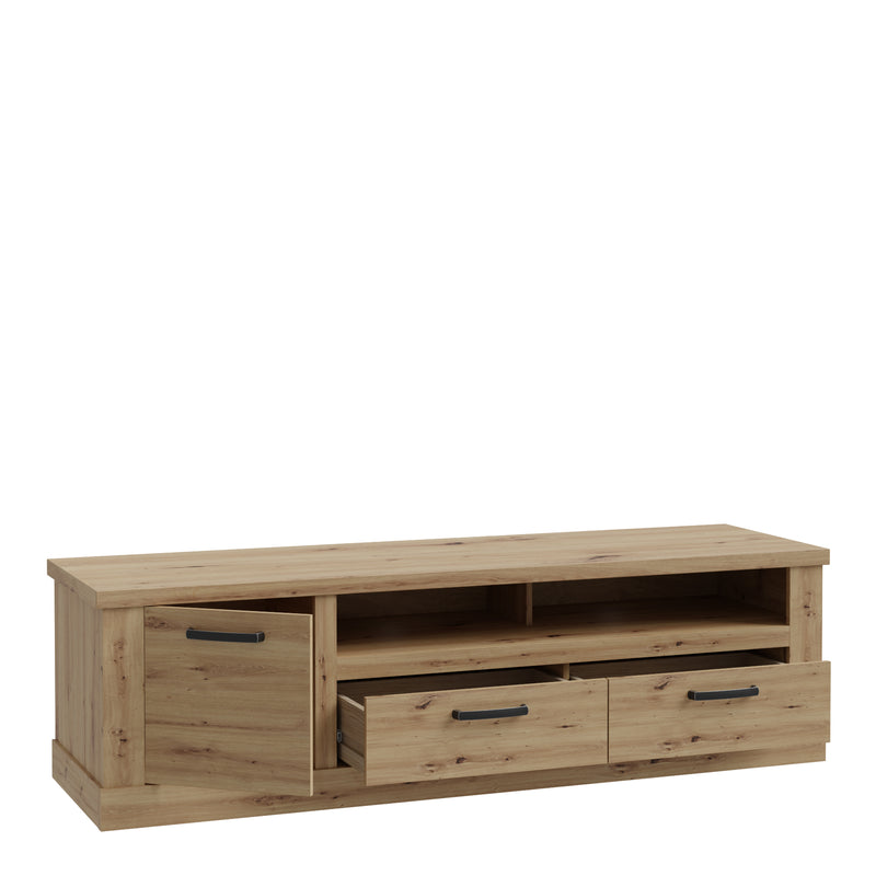 Corona 2 Drawer 1 Door Coffee TV Unit in Artisan Oak – image 3