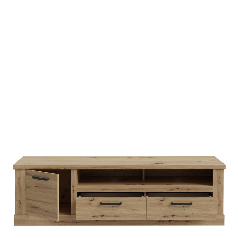 Corona 2 Drawer 1 Door Coffee TV Unit in Artisan Oak – image 4
