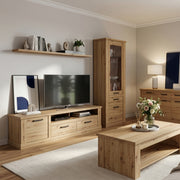 Corona 2 Drawer 1 Door Coffee TV Unit in Artisan Oak – image 9