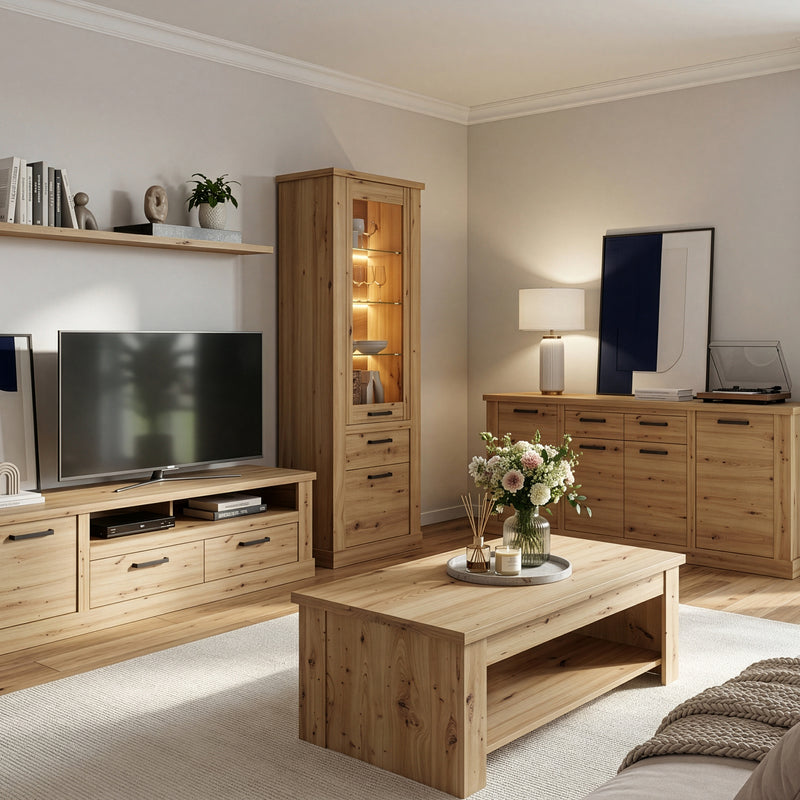 Corona Narrow Display Cabinet in Artisan Oak – image 10