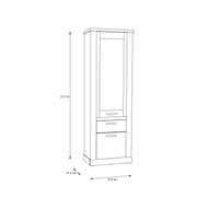 Corona Narrow Display Cabinet in Artisan Oak – image 11