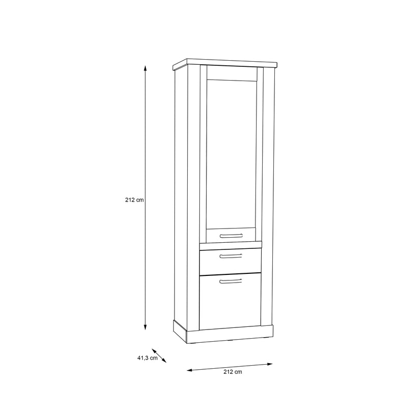 Corona Narrow Display Cabinet in Artisan Oak – image 11