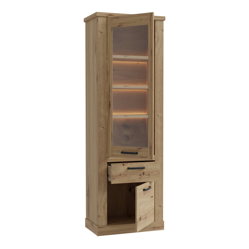 Corona Narrow Display Cabinet in Artisan Oak – image 3