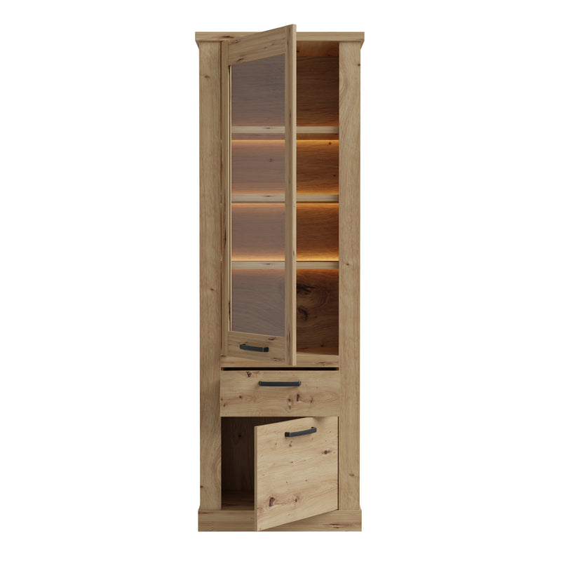 Corona Narrow Display Cabinet in Artisan Oak – image 4