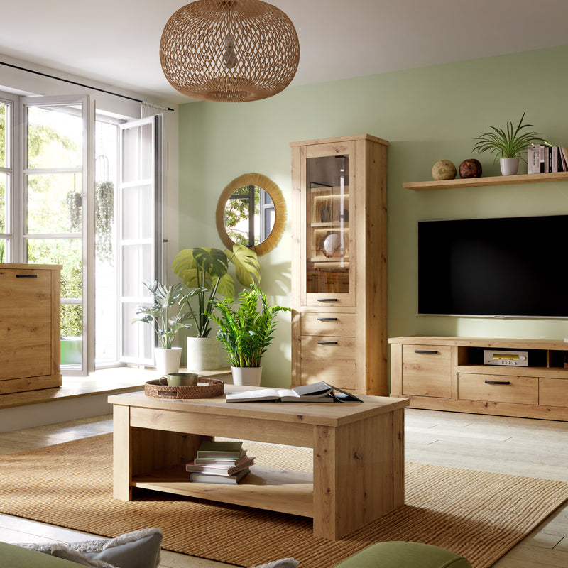 Corona Narrow Display Cabinet in Artisan Oak – image 7
