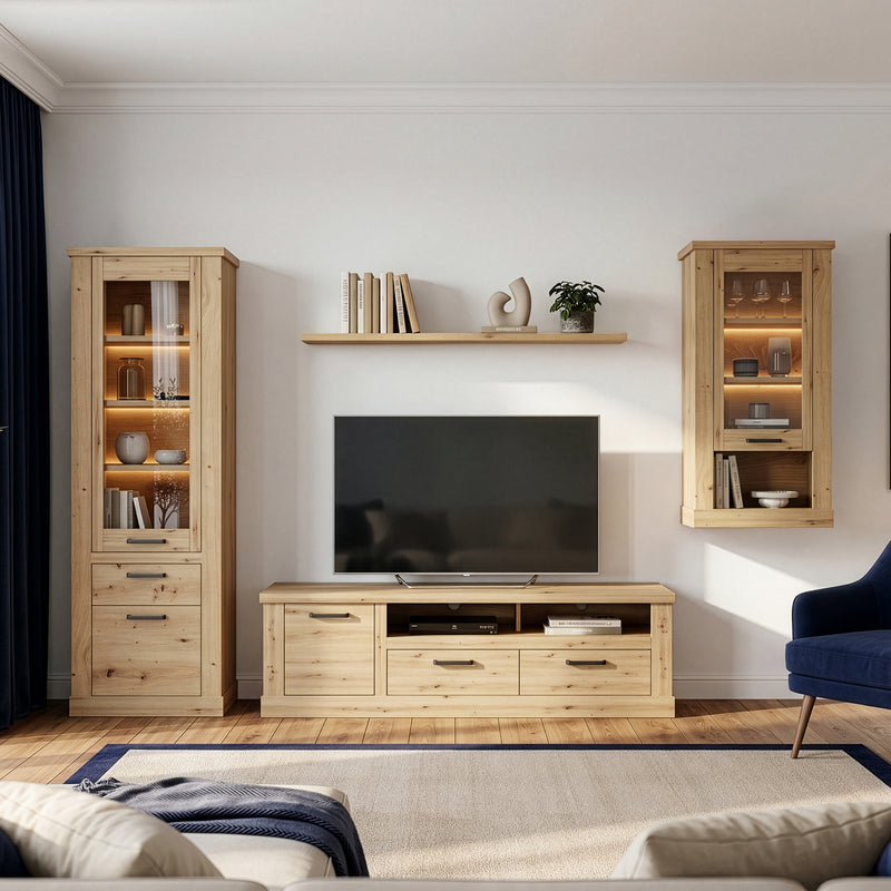 Corona Narrow Display Cabinet in Artisan Oak – image 9