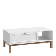 Wensley 1 Drawer Coffee Table in Light Grey and Oak – image 1
