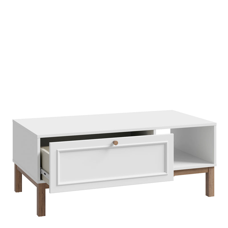Wensley 1 Drawer Coffee Table in Light Grey and Oak – image 3