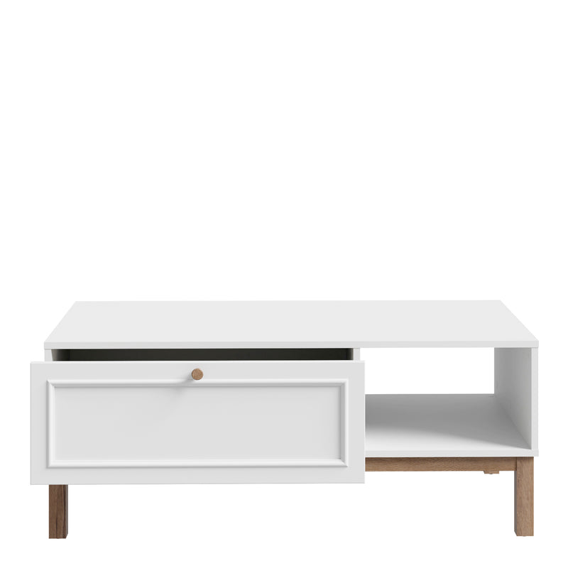 Wensley 1 Drawer Coffee Table in Light Grey and Oak – image 4