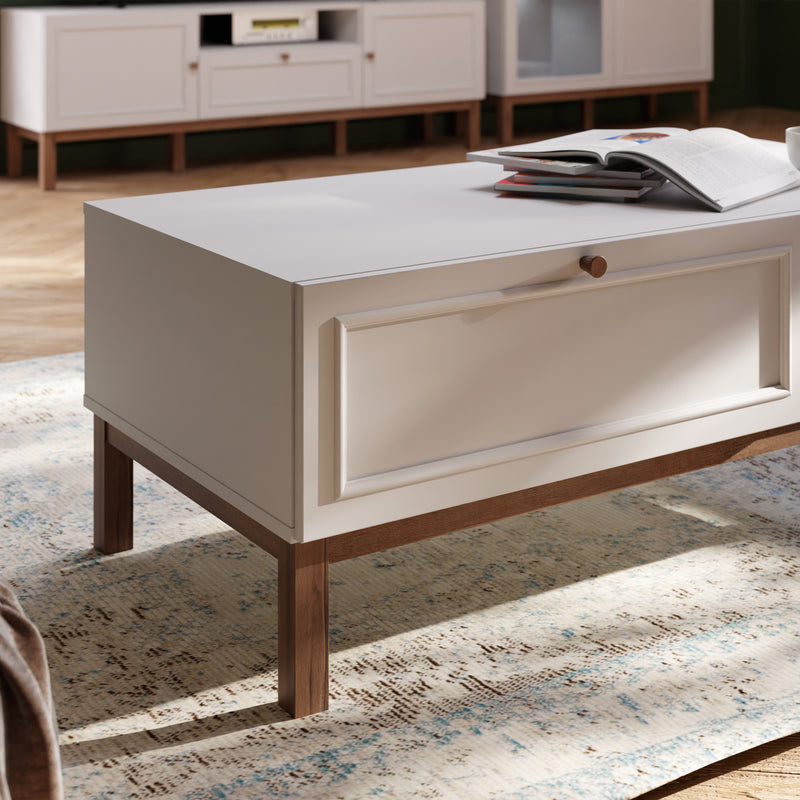Wensley 1 Drawer Coffee Table in Light Grey and Oak – image 6