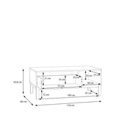 Wensley 1 Drawer Coffee Table in Light Grey and Oak – image 8