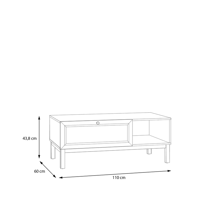 Wensley 1 Drawer Coffee Table in Light Grey and Oak – image 9