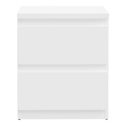 Edmore 2 Drawer Bedside Table in White – image 2