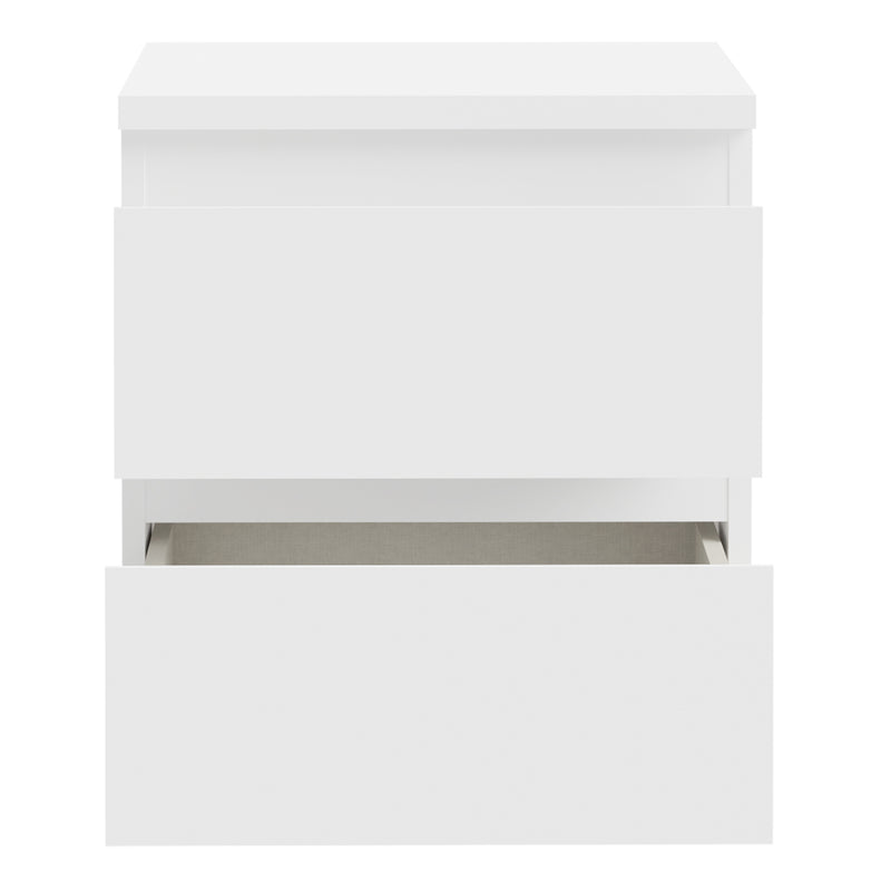 Edmore 2 Drawer Bedside Table in White – image 5