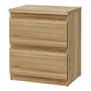 Edmore 3 Drawer Bedside Table in Mauvella Oak – image 3