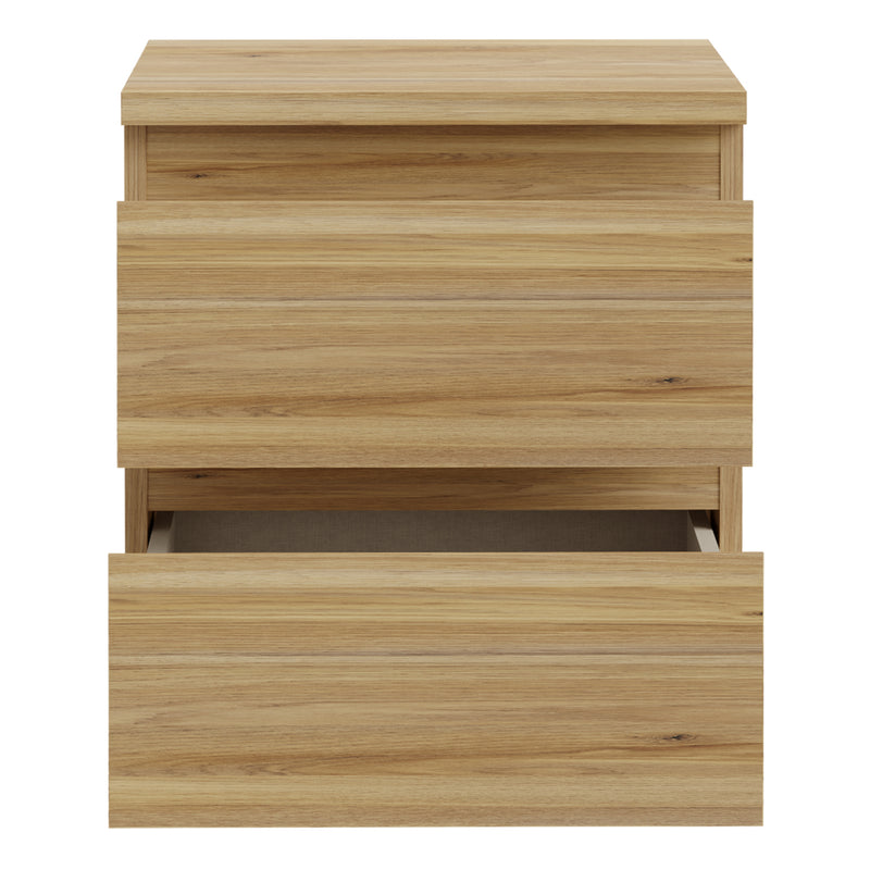 Edmore 3 Drawer Bedside Table in Mauvella Oak – image 5
