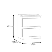 Edmore 3 Drawer Bedside Table in Mauvella Oak – image 9
