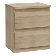 Edmore 2 Drawer Bedside Table in Sonoma Oak – image 1