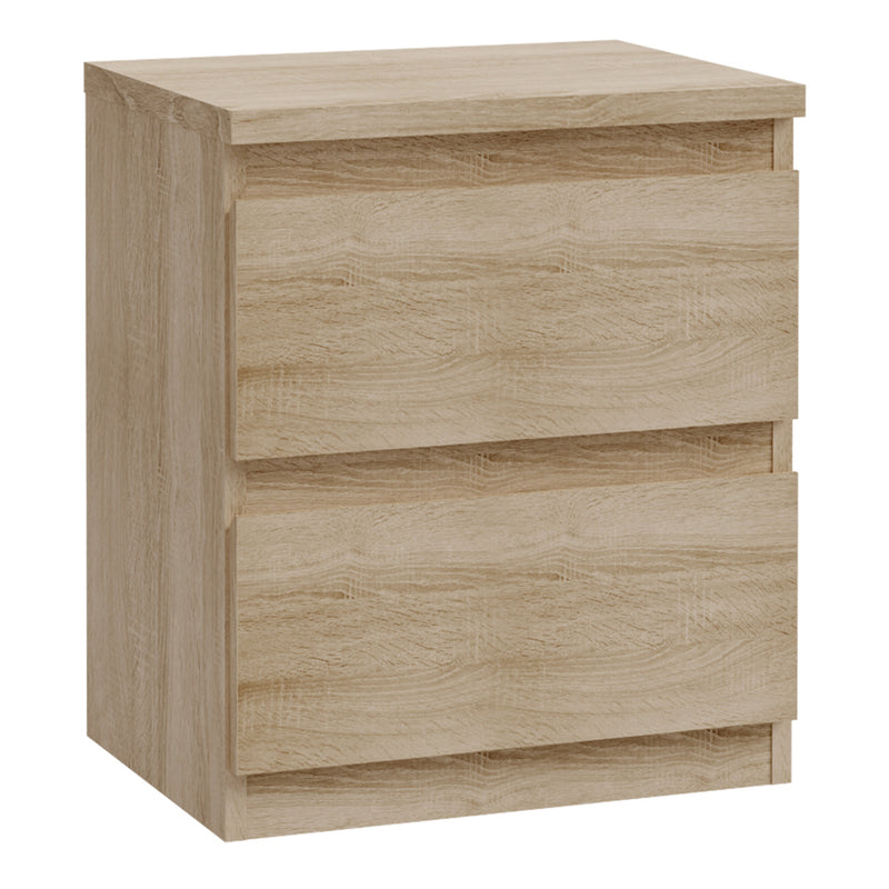 Edmore 2 Drawer Bedside Table in Sonoma Oak – image 1