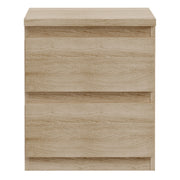Edmore 2 Drawer Bedside Table in Sonoma Oak – image 2