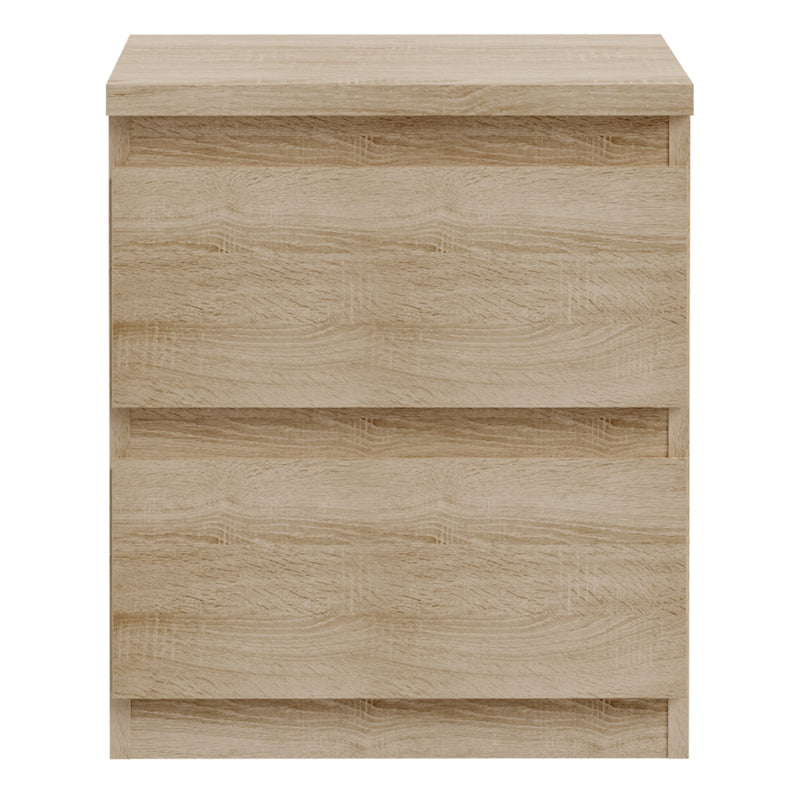 Edmore 2 Drawer Bedside Table in Sonoma Oak – image 2