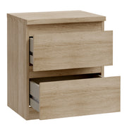 Edmore 2 Drawer Bedside Table in Sonoma Oak – image 4