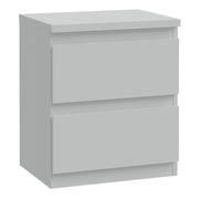 Edmore 2 Drawer Bedside Table in Light Grey – image 1