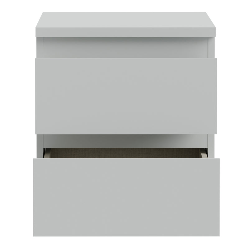 Edmore 2 Drawer Bedside Table in Light Grey – image 5