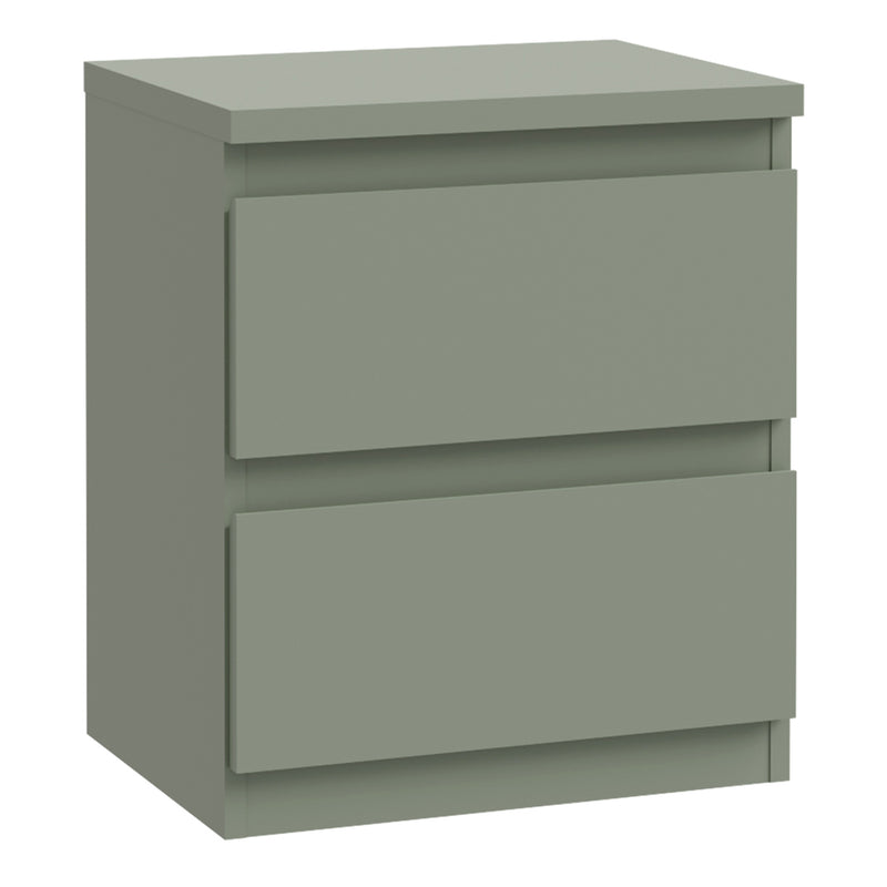 Edmore 2 Drawer Bedside Table in Sage Green – image 1