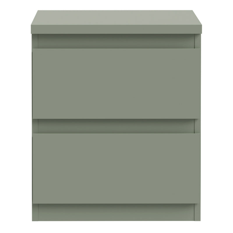 Edmore 2 Drawer Bedside Table in Sage Green – image 2
