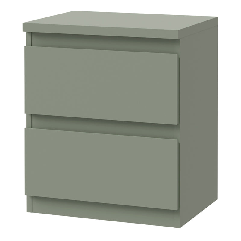 Edmore 2 Drawer Bedside Table in Sage Green – image 3