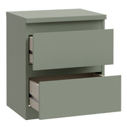 Edmore 2 Drawer Bedside Table in Sage Green – image 4
