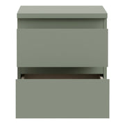 Edmore 2 Drawer Bedside Table in Sage Green – image 5