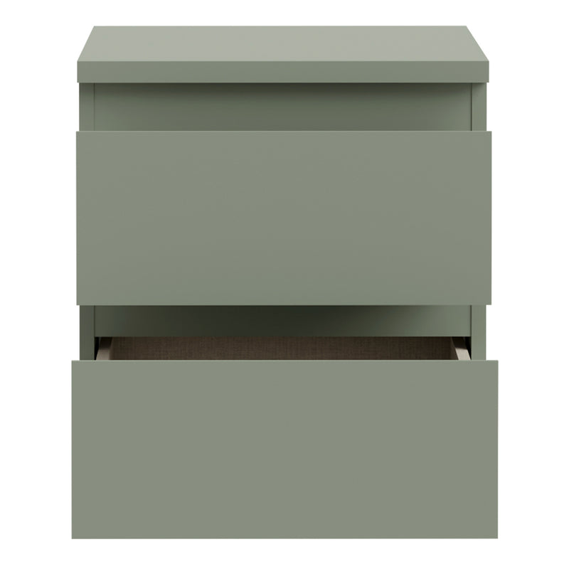Edmore 2 Drawer Bedside Table in Sage Green – image 5